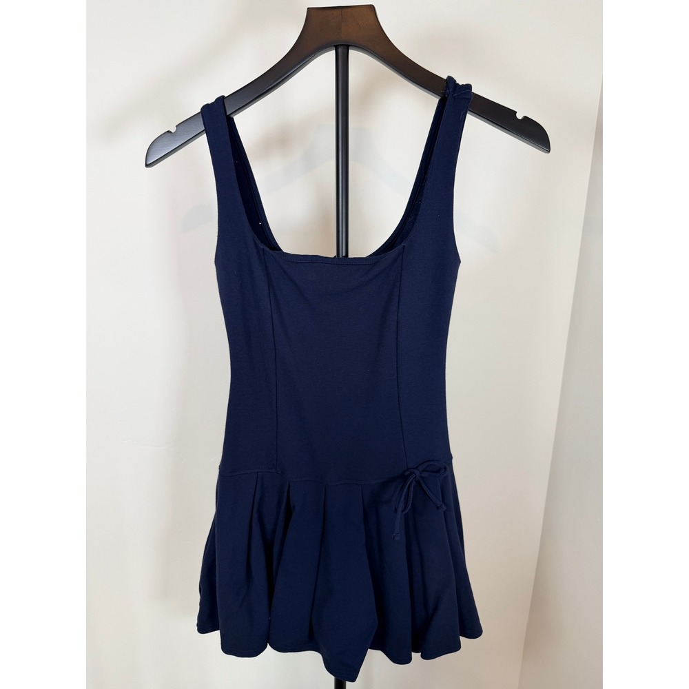 Windsor Navy Blue Tennis Dress with Built in Shorts Pleated Skirt Small CH9565W